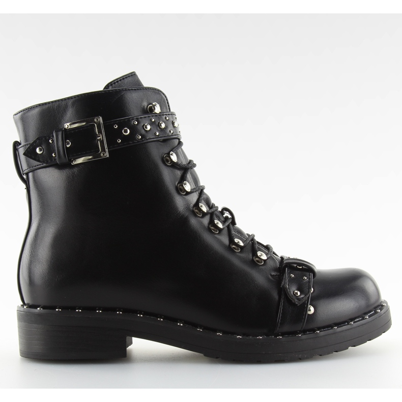 Mustat saappaat nappeilla ae82p musta kupari-