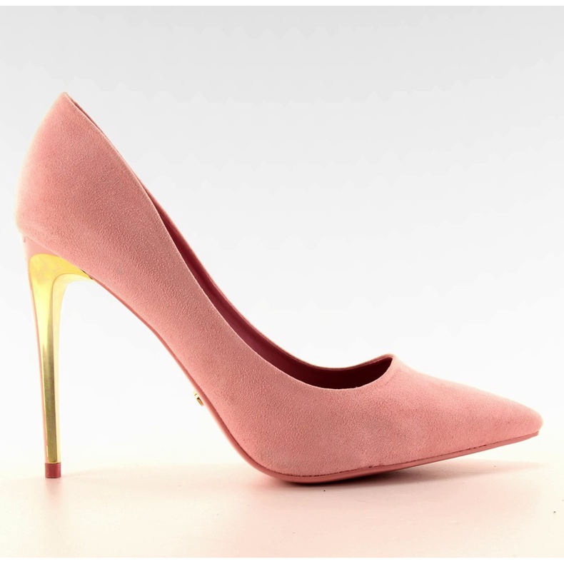 LE-08 Vaaleanpunainen kultakorkoinen korko Vaaleanpunainen