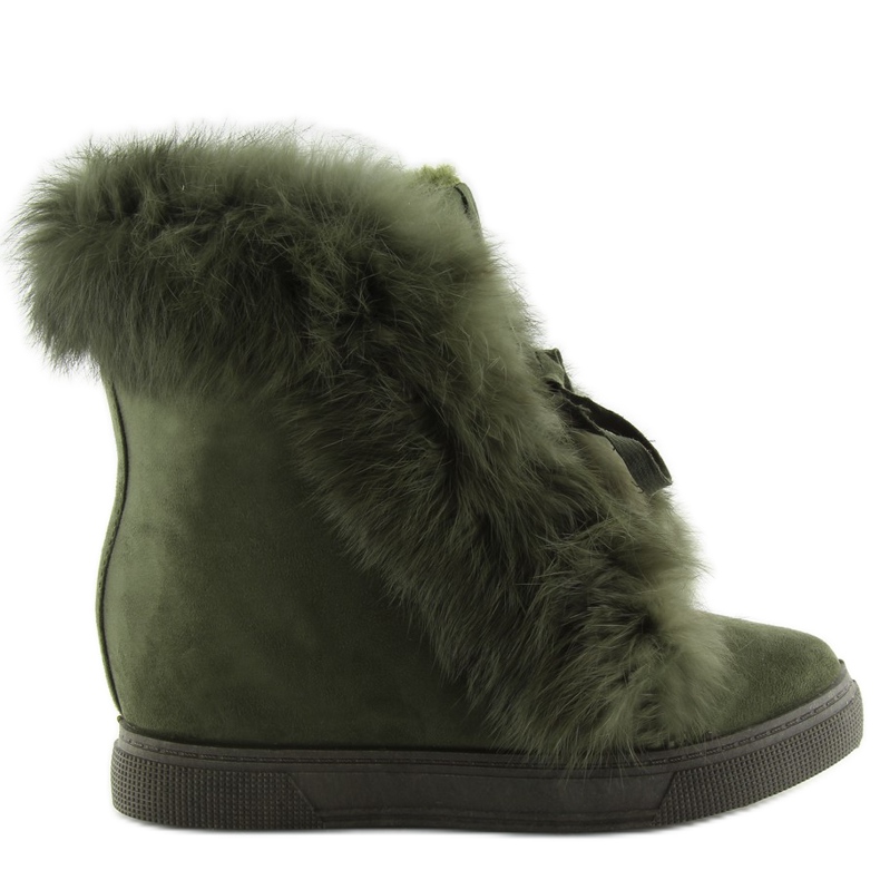 Kiila saappaat vihreällä turkilla