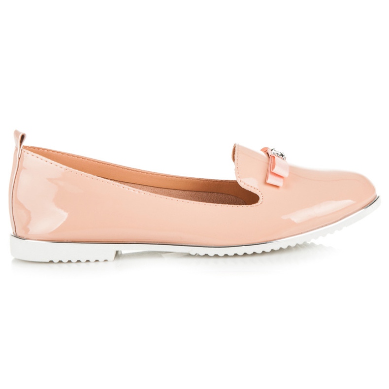 Miss Laura Slip-on lakatut ballerinat vaaleanpunainen