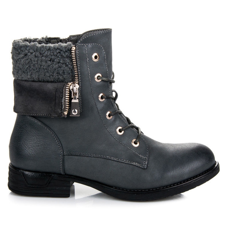 Queentina Nauhalliset saappaat harmaa