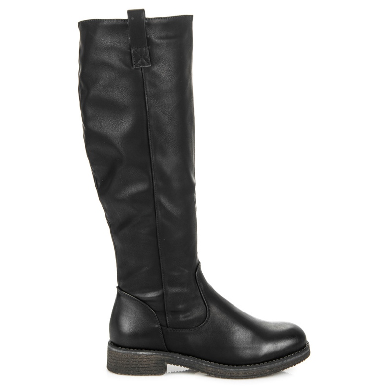 Juliet Klassiset mustat saappaat vetoketjulla