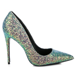 Glitter korkokengät Vices vihreä