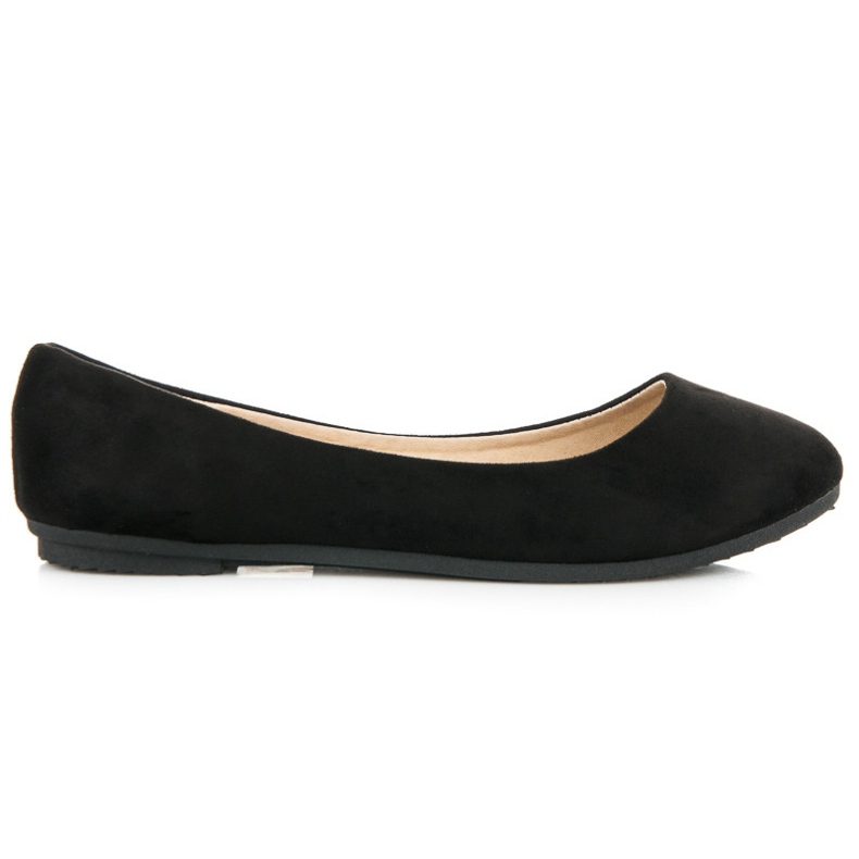 Abloom Mustat mokkanahkaiset ballerinat