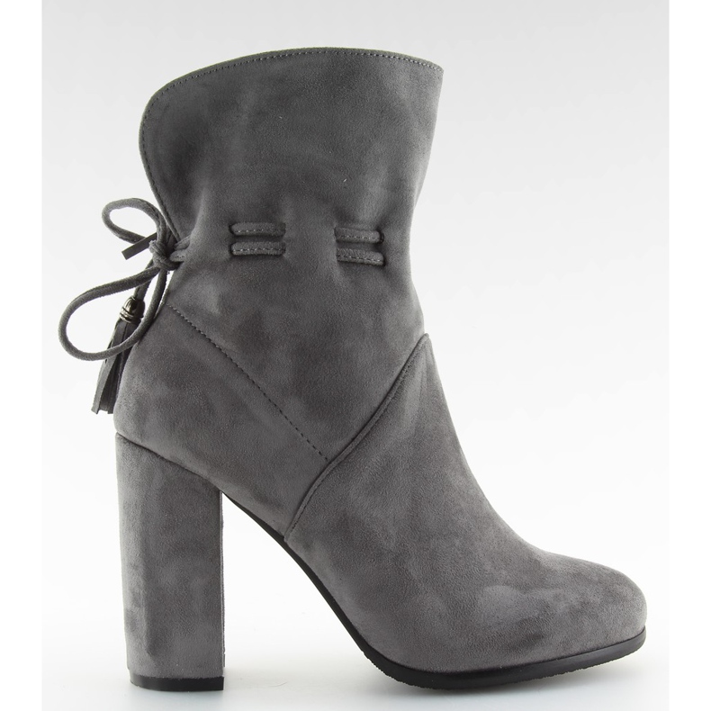 Harmaa saappaat leveillä koroilla harmaa 1318 harmaa