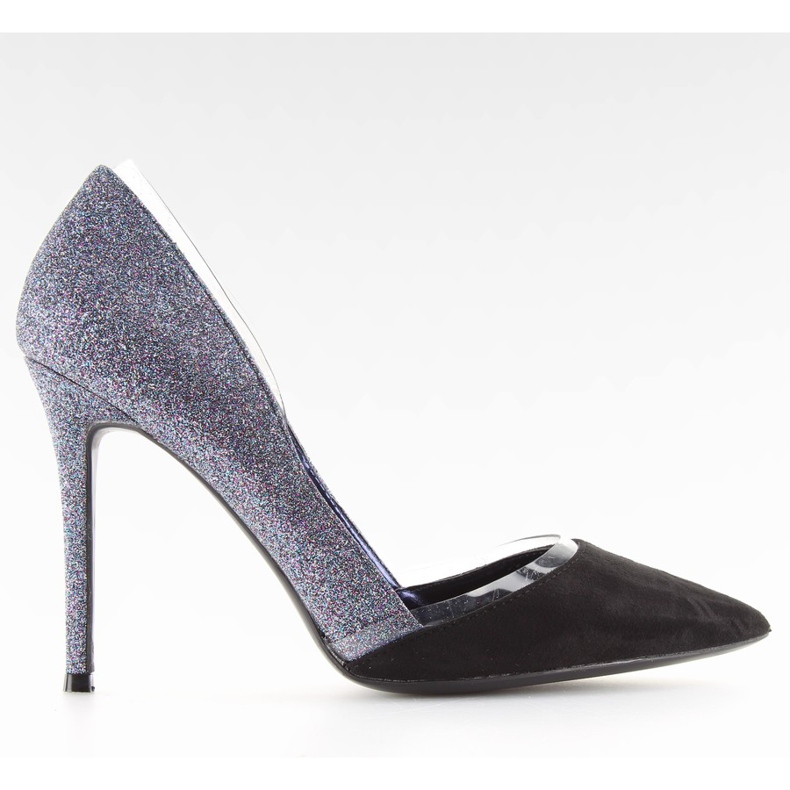 Hopeanväriset glitterneulat 5127 sininen musta harmaa