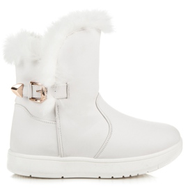 Mokkanahkaiset lumisaappaat valkoinen