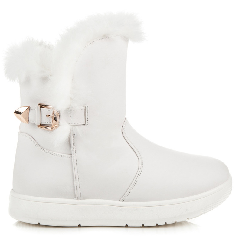 Mokkanahkaiset lumisaappaat valkoinen