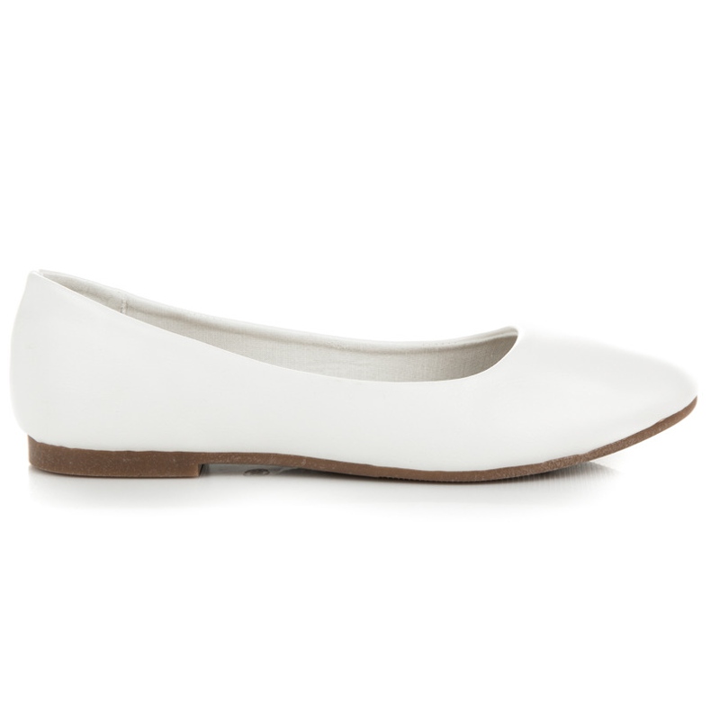 Naisten valkoiset ballerinat valkoinen