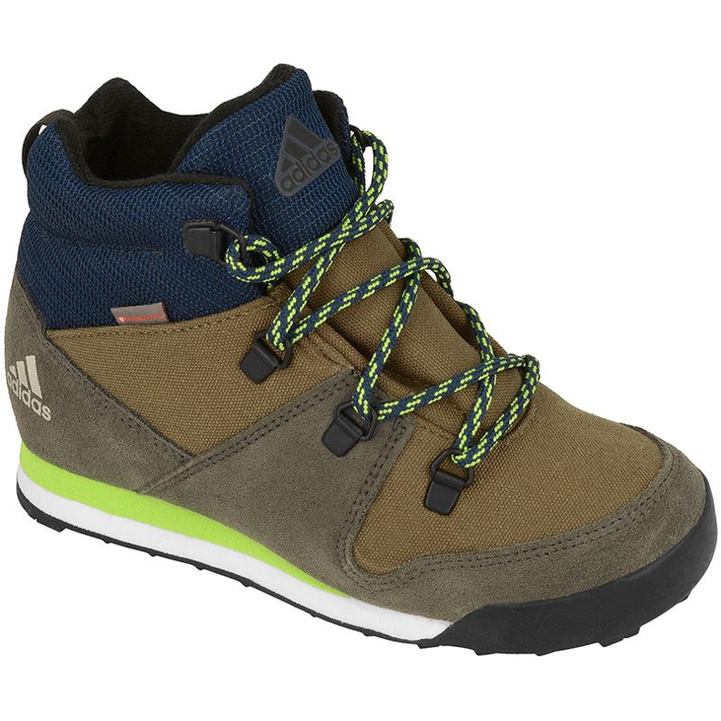 Adidas Climawarm Snowpitch K -kengät laivastonsininen vihreä harmaa