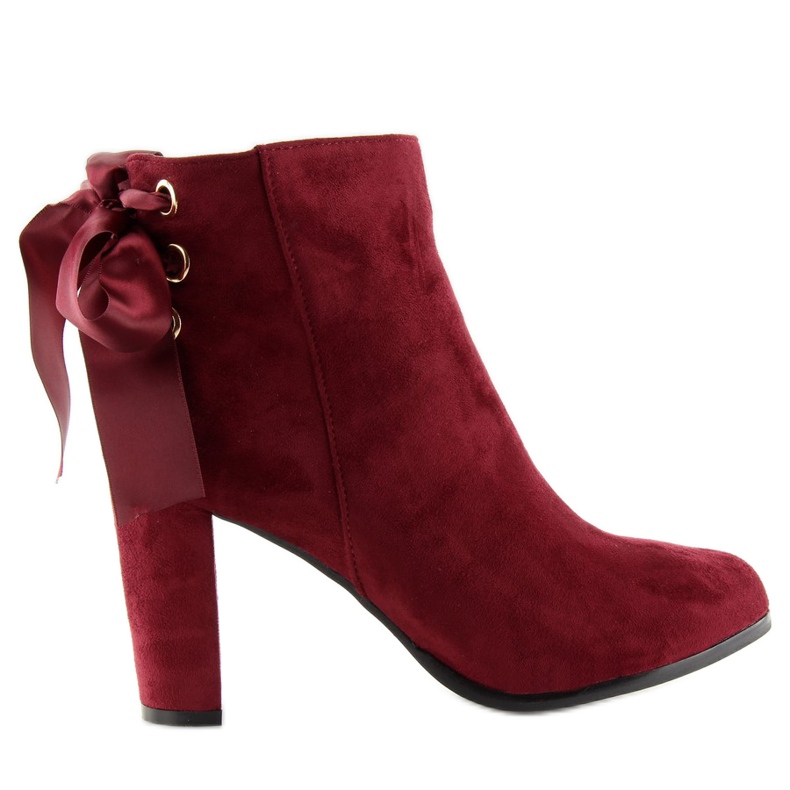 Saappaat post burgundy A852 -viiniin punainen