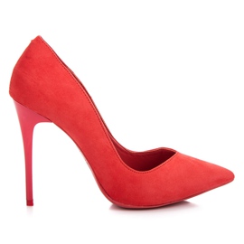 Vinceza Coral mokkanahkakorkokengät punainen