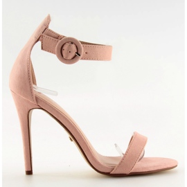 Vaaleanpunaiset NF-17 pinkit sandaalit korkokengissä vaaleanpunainen