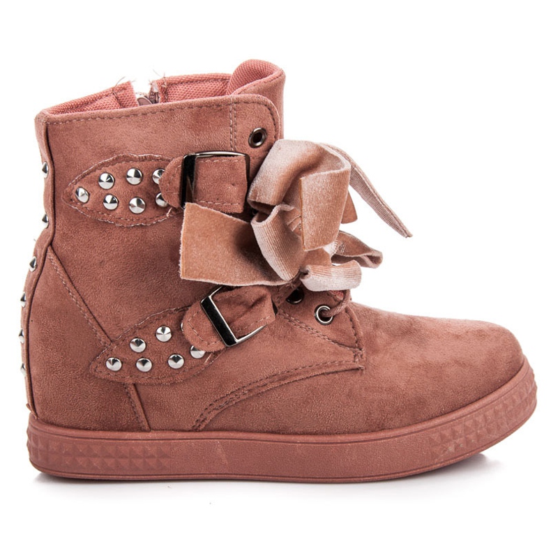 Tennarit rusetilla vaaleanpunainen