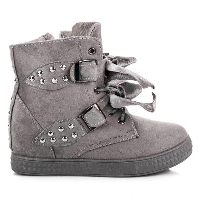 Tennarit rusetilla harmaa