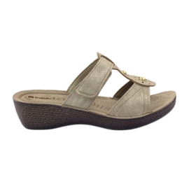 Kultaiset Inblu GL086 tarranauhatossut keltainen ruskea