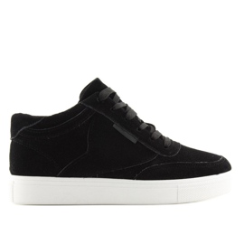 Musta mokkanahkaiset naisten lenkkarit NB171P Musta