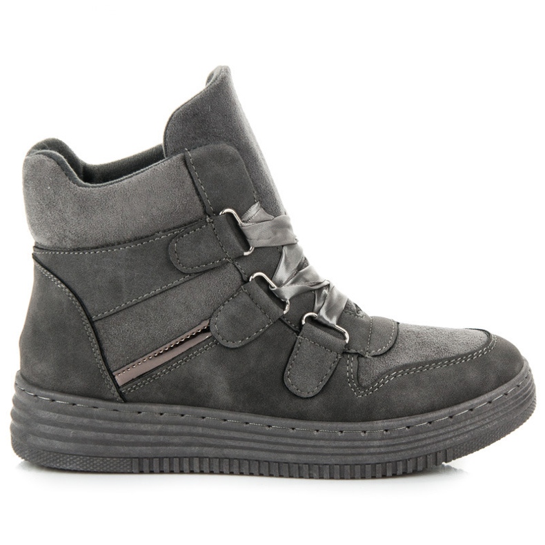 Sport Korkeat tennarit nauhalla harmaa