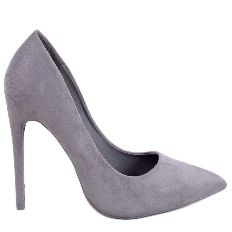 Pumput harmaalla mokkanahalla 5101 Harmaa stiletto -kantapää
