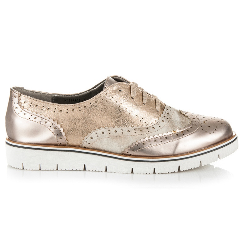 Kylie Golden Brogues on sidonta kultainen