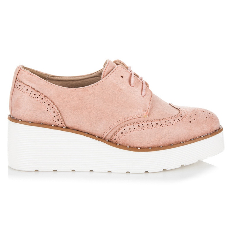 Seastar Mokkanahkaiset kiilakorkokengät vaaleanpunainen