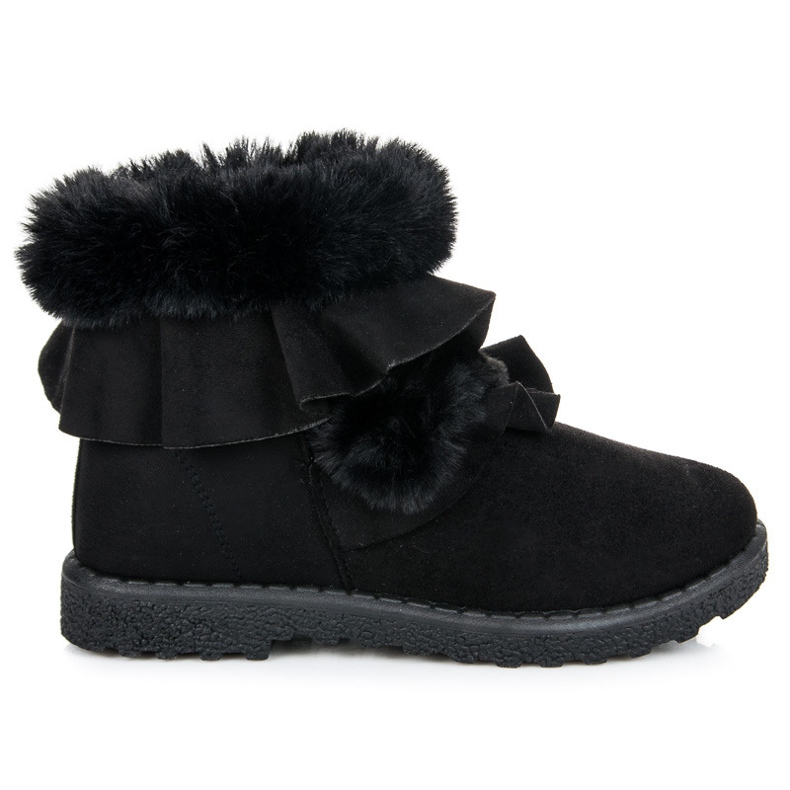 Seastar Mustat saappaat röyhelöllä