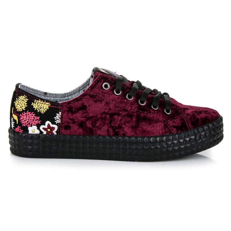 Kylie Velour Burgundy lenkkarit monivärinen punainen