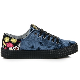 Kylie Veluurisiniset tennarit sininen