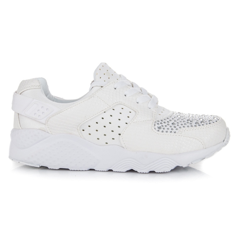 Kylie Urheilukengät kristalleilla valkoinen