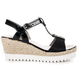 Kylie Wedge espadrillesandaalit musta