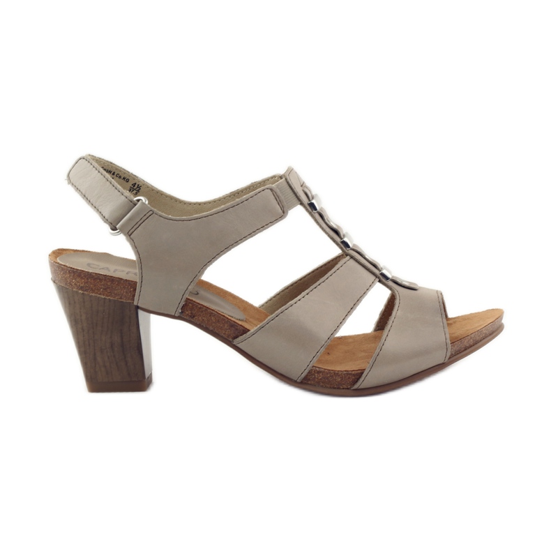 Caprice sandaalit naisten kengät tarranauhalla 28309 ruskea monivärinen