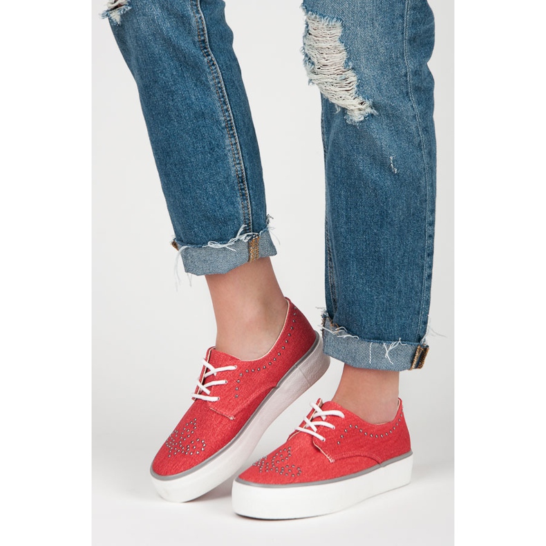 Kylie Kengät, joissa kiteet punainen