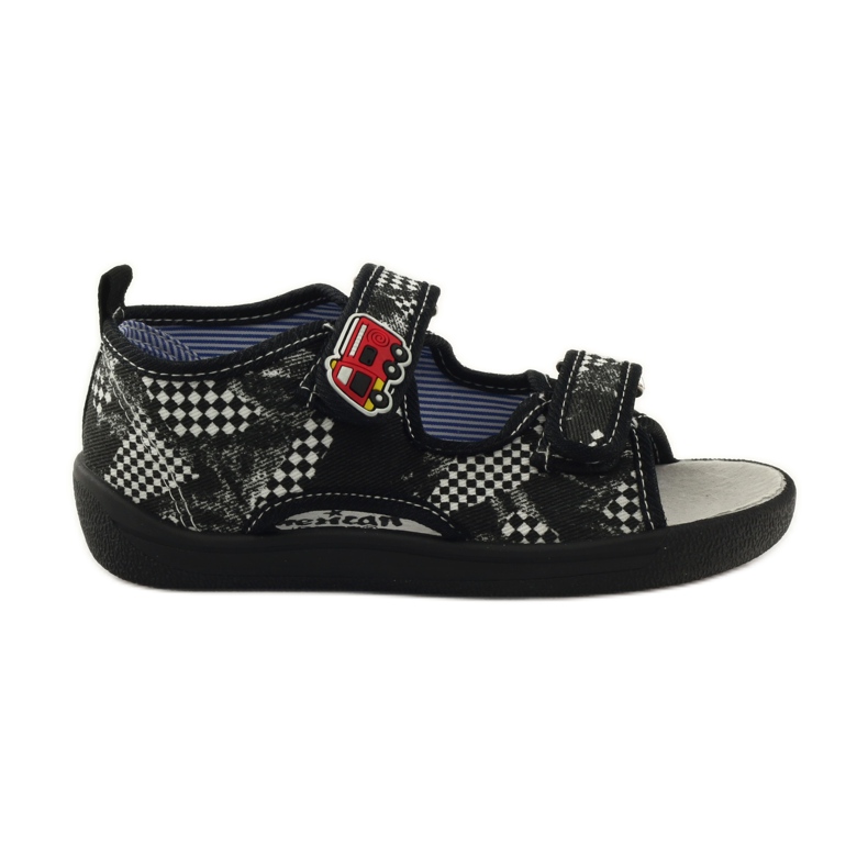 American Club Amerikkalaiset nahkaiset pohjalliset sandaalit valkoinen musta