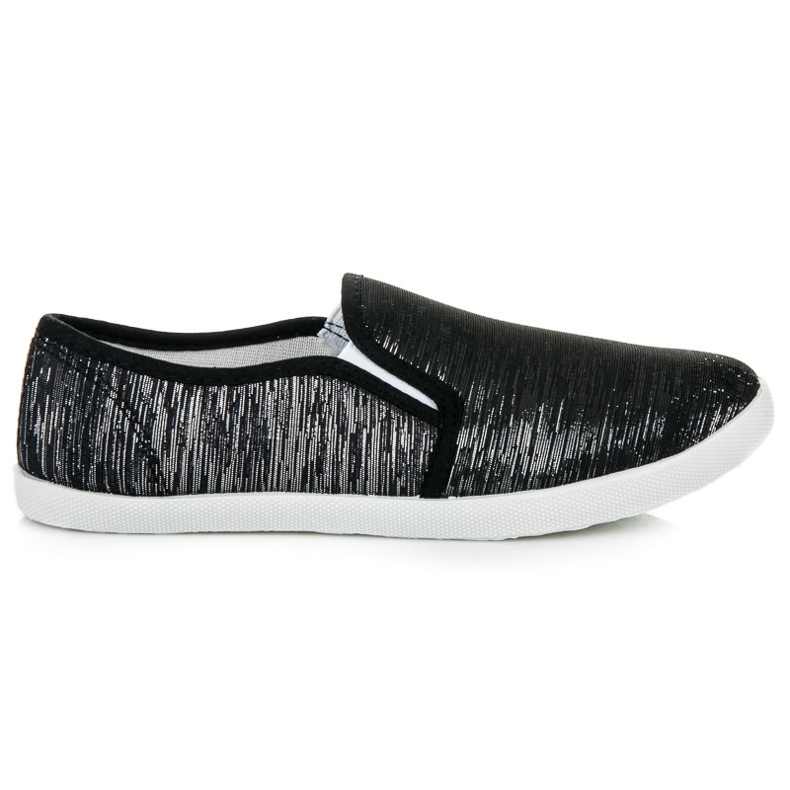 Pue jalkaan lenkkarit hopealangalla musta