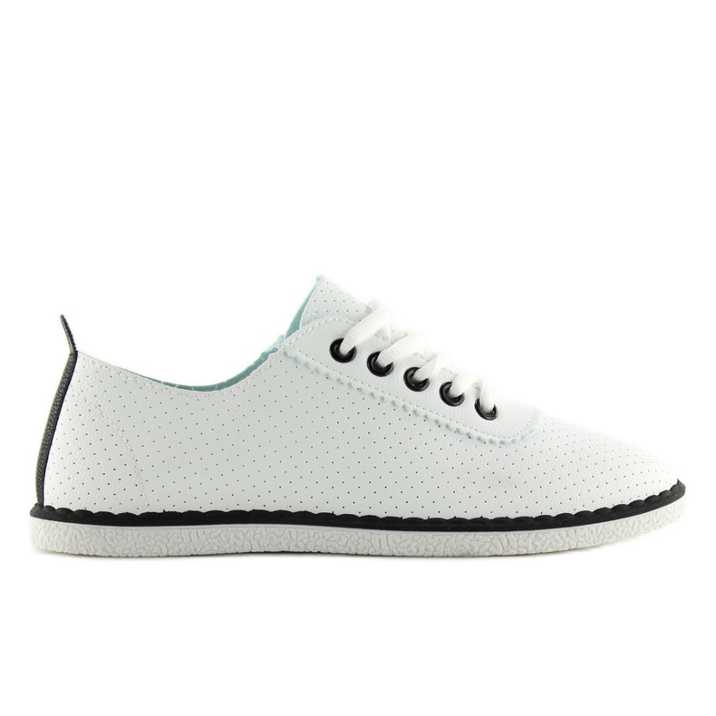 Valkoiset naisten tennarit L-6 Musta valkoinen