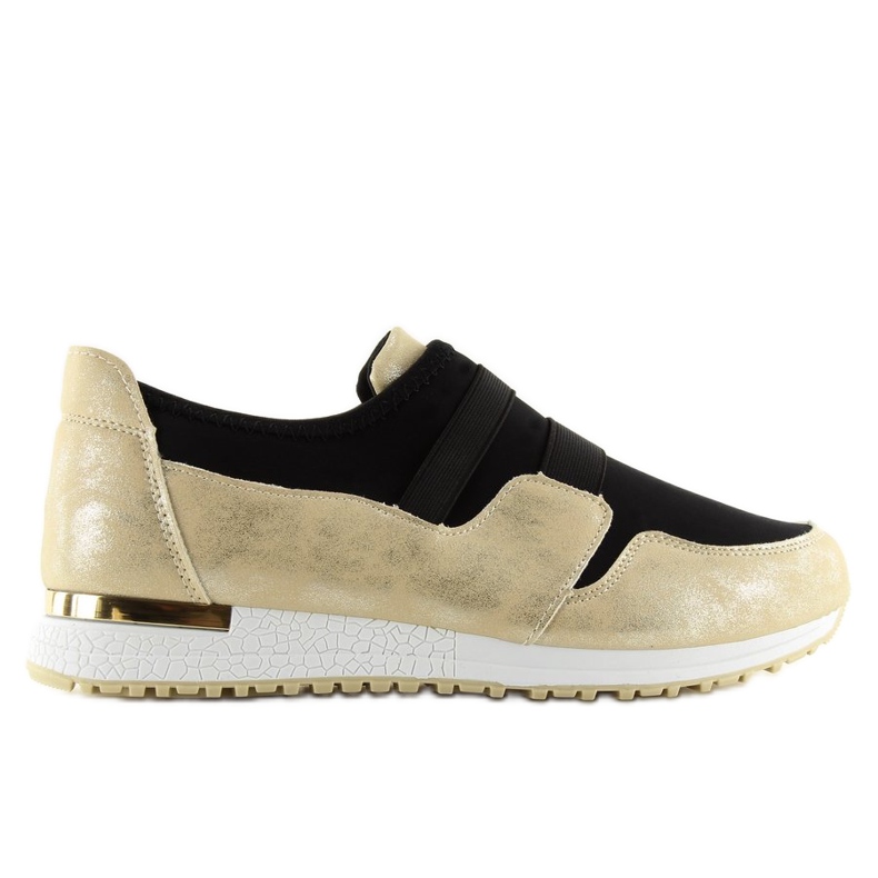 Mustat naisten urheilukengät KB-060 BLACK / GOLD keltainen