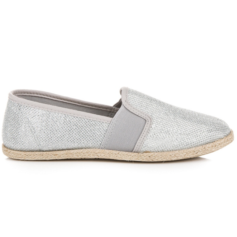 Hopeiset espadrillit harmaa