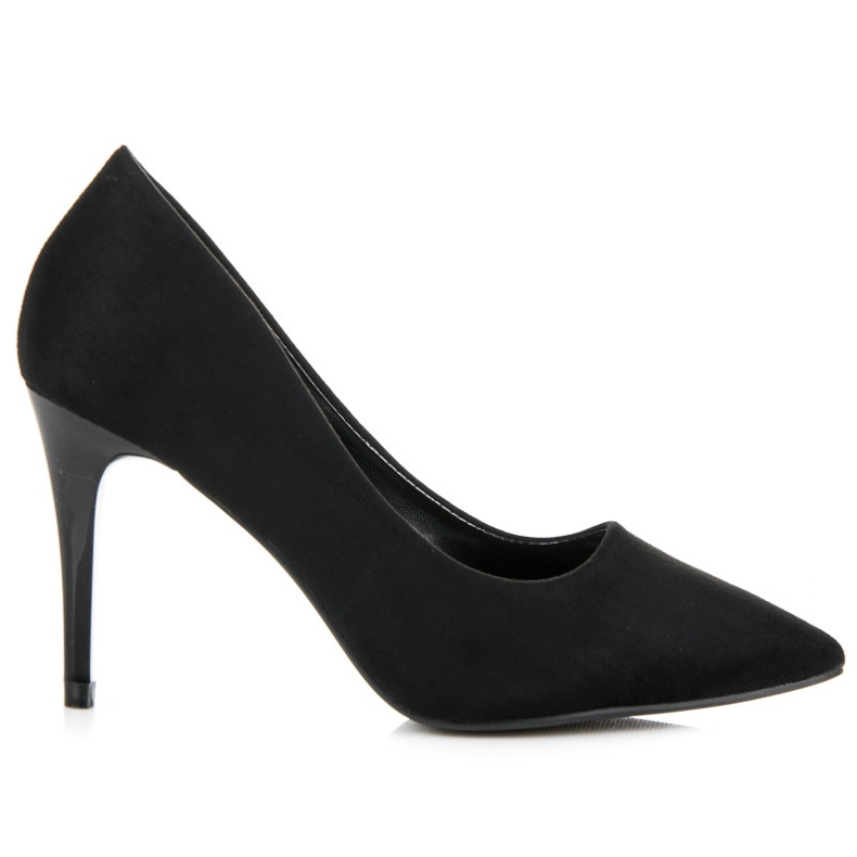 Mustat mokkanahkaiset korkokengät