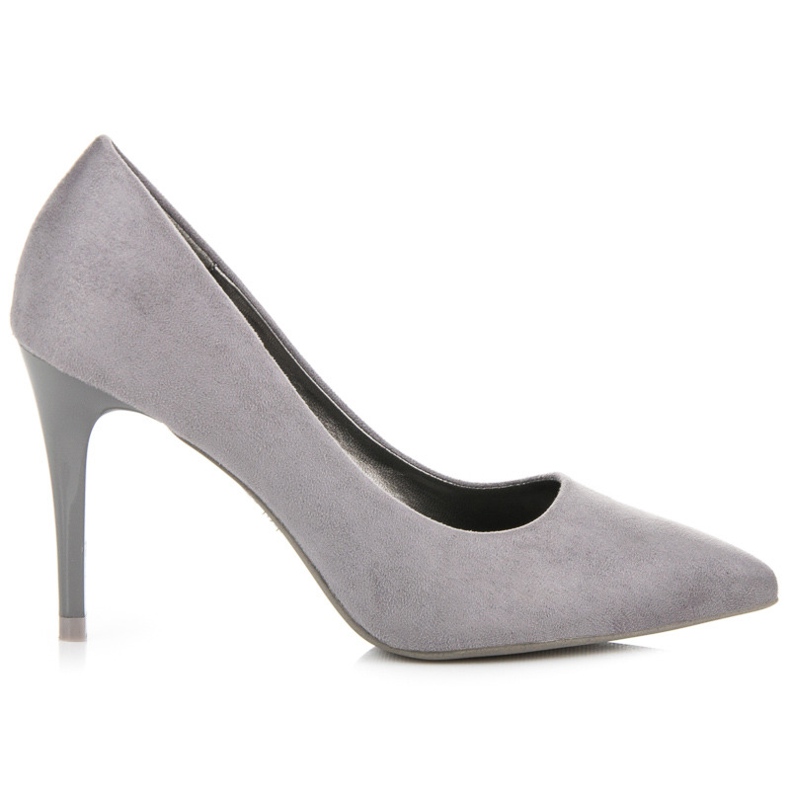 Harmaa mokkanahkakorkokengät Harmaa mokkanahkakorkokengät