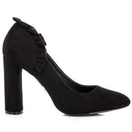 Seastar Pumppaa pylvääseen röyhelöllä musta