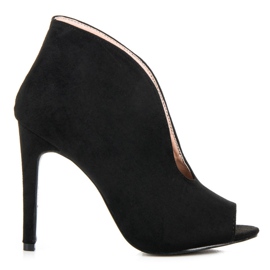 Mokkanahkaiset kevätsaappaat musta