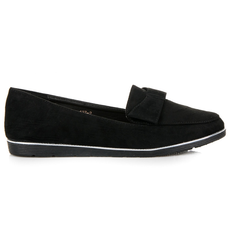 Suede Loafers rusetilla musta