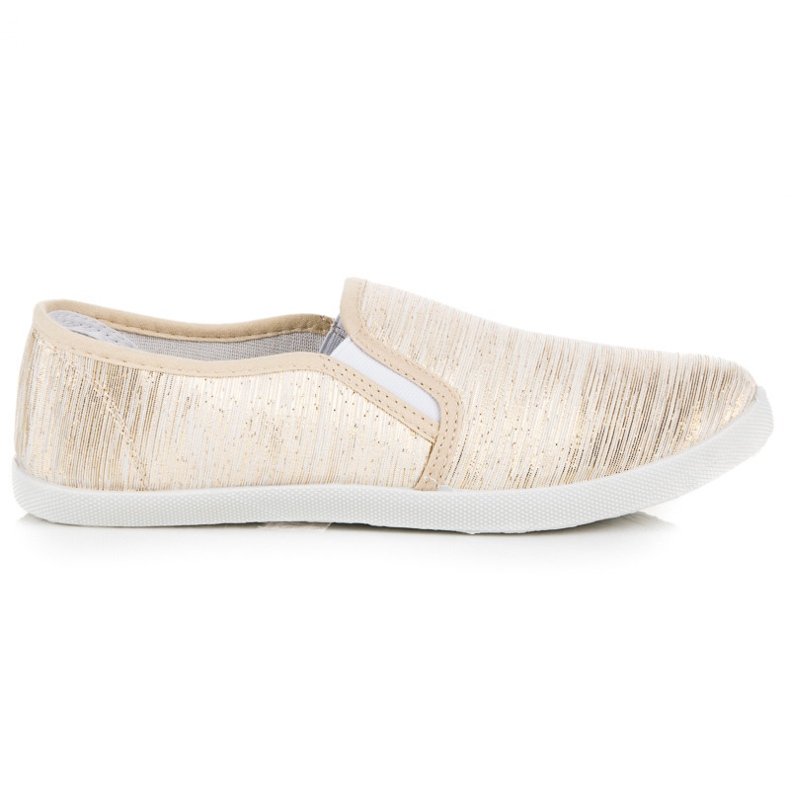 Pue jalkaan lenkkarit kultalangalla keltainen