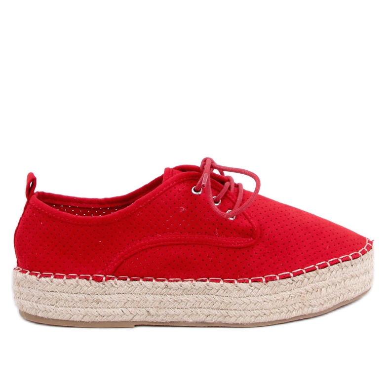 Punaiset naisten espadrillit LL-118 Red punainen