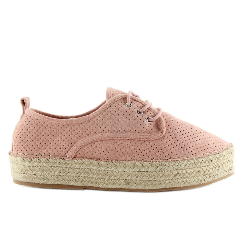 Vaaleanpunaiset naisten espadrillit LL-118 Pink vaaleanpunainen