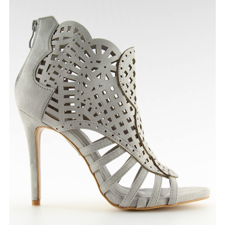 Harmaat avokärkiset saappaat avokärkiset M286 harmaat