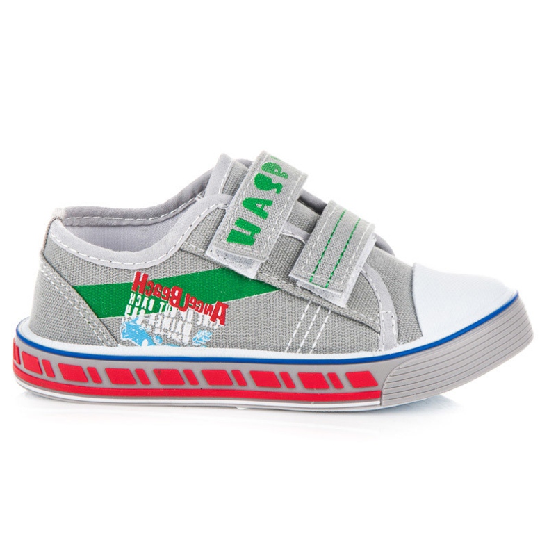 Hasby Poikien tennarit tarranauhalla harmaa