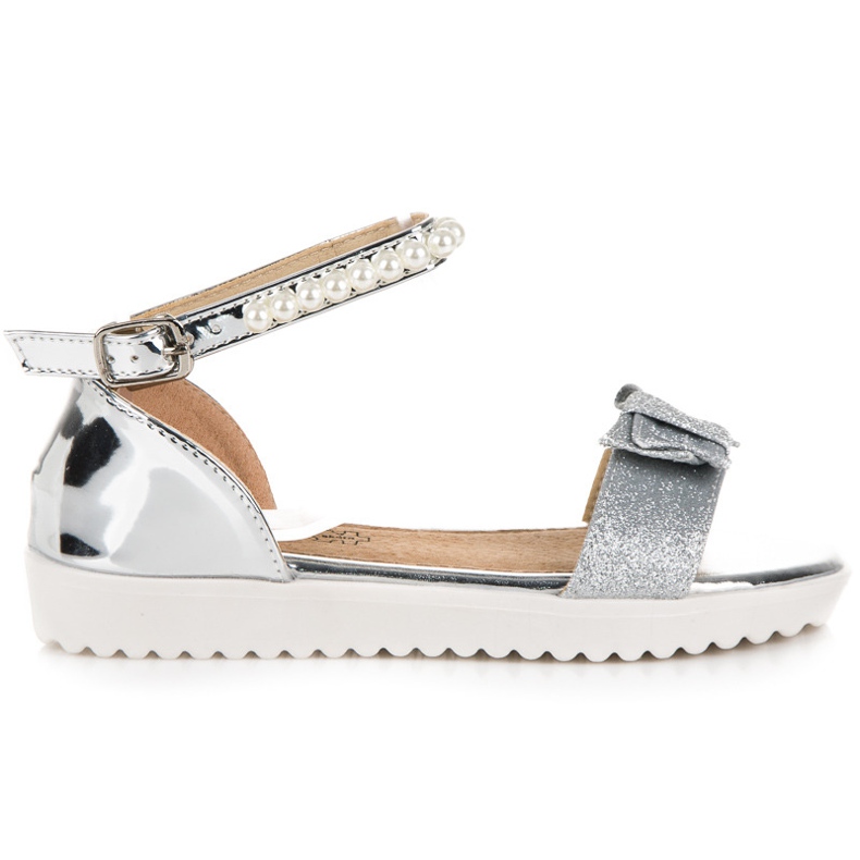 Vinceza Hopeasandaalit soljalle harmaa