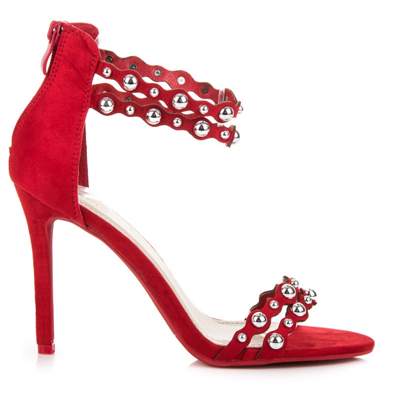 Vinceza Punaiset sandaalit koristeilla punainen