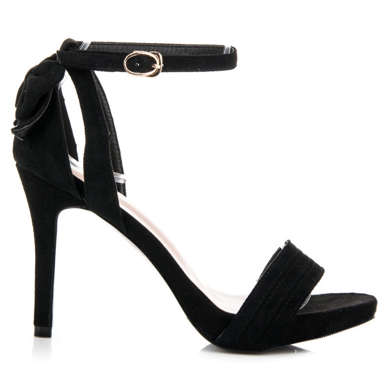 Vinceza Mokkanahkaiset sandaalit jousella musta